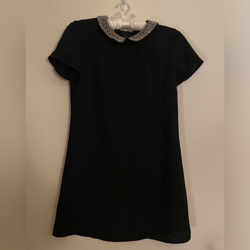 Black Forever 21 Mini Dress with Peter Pan Collar